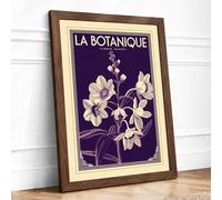 La Botanique Orchid Art Deco Framed Wall Art Print A1 Walnut