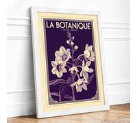 La Botanique Orchid Art Deco Framed Wall Art Print A3 White