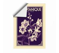 La Botanique Orchid Art Deco Unframed Wall Art Print A2 (59.4×42cm), Wall Decor for Living Room, Bedroom, Office & Home, Art Gift