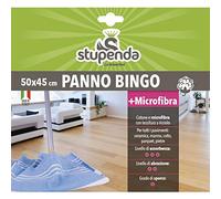 La Briantina 2 in 1 Bingo Floor Cleaning Cloth Microfiber Cotton Triple Action Powder Cleaner and Gloss for All Floors, Reusable, 50 x 45 cm.