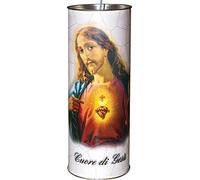 La Briantina Green Heart of Jesus, White, 21 x 8 cm