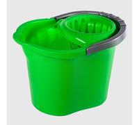 La Briantina Mop Bucket with Wringer, Plastic, 11 Litre Capacity, Green