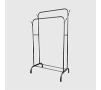 La Briantina Olimpo Double Coat Rack with External Hooks and Multifunctional Fixed Base - Iron Frame, Easy to Assemble, Dimensions 80 x 49 x 154 cm