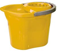 La Briantina Plastic Scrubber Bucket with Wringer 11 Litre Capacity Yellow
