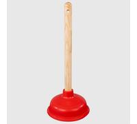 La Briantina Plunger with Wooden Handle and Flexible TPR Cup - for Sinks, Showers and Tubs - Cup Diameter 14 cm