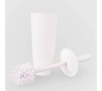 La Briantina Toilet Brush and Holder Set Top with Practical Lid White