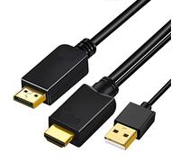 La Brodée 2M HDMI to DisplayPort Adapter/Converter Cable 4K 60Hz,Male to DP Output with Audio, HDMI Source in Display Port out Lead for XBOX One,360,NS,Mac,PC to Monitor,Not Bidirectional…