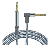 La Brodée 3.5mm to 3.5mm Aux Cable, 1.2M Right Angle Jack Adapter Aux Lead