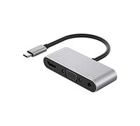 La Brodée USB C to HDMI VGA With Audio Adapter Jack，USB 3.1 Type C to HDMI 4K, VGA, 3.5mm Audio, Converter Adapter for MacBook, Chromebook