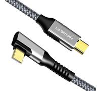 La Brodée USB C to USB C cable, 90 Degree Angle USBC Charging Cable, Type C 3.2 Gen2×2 Data Cable with 20Gbps Data Rate, PD 100W 5A 4K@60Hz Video Transmission for Huawei, Galaxy and More (1M)