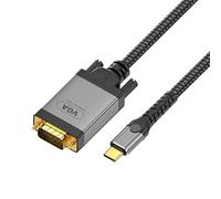 La Brodée USB C to VGA Cable, 2M USB Type-C to VGA Cable Gold Plated Adapter USB-C Port Male to Male Converter for Monitor Compatible with iPhone 15 series, MacBook Pro/Air 2023, iPad Pro, iMac, S23