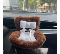 La-bubu Car Seat for Labubu with Soft Furry Cushion for 10-17cm Dolls, La-bubu Accessories, Car Air Vent Decor, Includes Seat Leg for Desktop Display (M)
