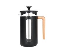 La Cafeti?re Glass Pisa Coffee Maker with Rust-resistant brushed steel frame