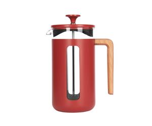 La Cafeti?re Glass Pisa Coffee Maker with Rust-resistant brushed steel frame
