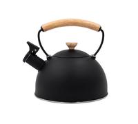 La Cafetiere 1.6L Whistling Kettle Black with Wood Handle