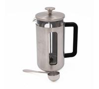La Cafetiere 2pc Cafetière Set including Pisa 8-Cup Brushed Stainless Steel Cafetière & Stainless Steel Coffee Measuring Scoop in Silver | Size: Large La Cafetiere Silver Large