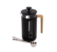 La Cafetiere 2pc Cafetière Set with Black Pisa 8-Cup Cafetière & Coffee Measuring Spoon with Clip | Size: Large La Cafetiere Black Large