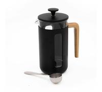 La Cafetière 2pc Cafetière Set with Pisa 8-Cup Black Cafetière and Stainless Steel Coffee Measuring Scoop - Black - Stainless Steel and Borosilicate Glass
