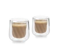 La Cafetière 2pc Siena Double-Walled Cortado Glasses Set, 135ml Insulated Coffee Cups for Barista Cortado, Stackable and Lightweight