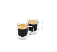 La Cafetière 2pc Siena Double-Walled Espresso Glasses Set, 1ml Insulated Coffee Cups with Handle for Barista Espresso, Stackable and Lightweight