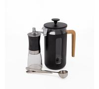 La Cafetiere 3pc Cafetière Gift Set with Black Pisa 8-Cup Cafetière, Manual Coffee Grinder & Coffee Measuring Spoon La Cafetiere Black