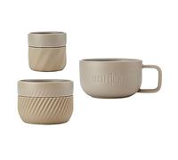 La Cafetière 3pc, Family Mug Set, 380ml, 200ml and 100ml, Almond