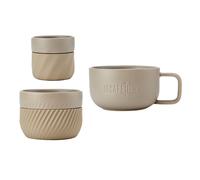 La Cafetiere 3pc Family Mug Set 380ml 200ml And 100ml Almond