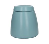La Cafetière 5225670 Barcelona Ceramic Sugar / Coffee / Tea Canister with Lid, 12.7 x 12.7 x 13.6 cm (5" x 5" x 5.5") - Retro Blue