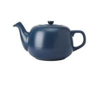 La Cafetière Classic 6 Cup Ceramic Teapot, 1.5L Large Navy Latte Coloured Teapot With Non-Drip Spout And Comfortable Handle