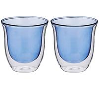 La Cafetière Core Double Wall Coffee Glasses, Borosilicate Glass, Blue, 19 ml, 2 Piece Glass Coffee Cup Set