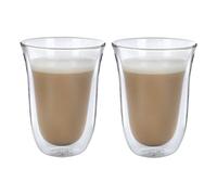 La Cafetiere Glass Latte Mugs Jack – Double-Walled, Heat Resistant, 300ml – Set of 2, Clear
