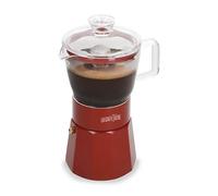 La Cafetiere Glass 6 Cup Espresso Maker Red