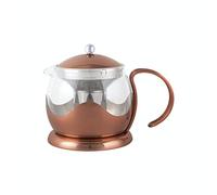 La Cafetiere Izmir Copper 2 Cup Glass Filter Teapot Brown/Silver