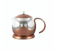La Cafetière Izmir 660ml Glass Loose Leaf Teapot with Infuser, 2 Cup (Copper), LCTPOT2CPCOP