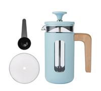La Cafetière 'pisa' 3 Cup Cafetiere, Sky Blue Glass Beaker Inside Stainless Steel Coffee Plunger, 350Ml