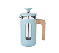 La Cafetiere Pisa 3 Cup Cafetiere Sky Blue with Wood Handle