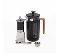 La Cafetière Pisa 8 Cup Black Cafetière, Manual Coffee Grinder, Coffee Measuring Spoon Set