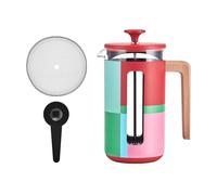 La Cafetière Pisa 8 Cup Cafetière, Large French Press Coffee Maker with Geometric Design, 1L Ceramic Heat Resistant Cafetière with Easy-Grip Plunger, Ideal for Loose Tea and Ground Coffee