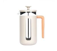 La Cafetière Pisa Stainless Steel Cafetière, Eight Cup, Latte, Gift Boxed, Cream