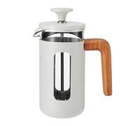 La Cafetière Pisa Cafetière, 3-Cup/35ml, Heat-Resistant Borosilicate Glass and Stainless Steel with Easy-Grip Plunger, Small French Press Coffee Maker for Loose Tea and Ground Coffee, Flint