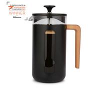 La Cafetière Pisa Glass Cafetiere with Stainless Steel Frame - Black - Glass