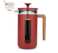 La Cafetière Pisa Glass Cafetiere with Stainless Steel Frame - Red - Glass