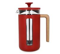 La Cafetière Pisa Stainless Steel Cafetière, Eight Cup, Red, Gift Boxed