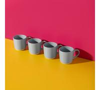 La Cafetiere Set of 4 Sky Blue Ceramic Coffee Mugs in Light Blue La Cafetiere Light Blue