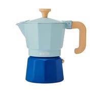 La Cafetiere 'Venice' 3 Cup Espresso Maker, 2-Tone Sky Blue, Wooden Handle 150ml