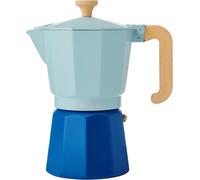 La Cafetiere 'Venice' 6 Cup Espresso Maker, 2-Tone Sky Blue, Wooden Handle 290ml