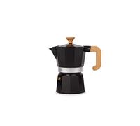 La Cafetière Venice Aluminium Espresso Maker, Three Cup, Black, Gift Boxed