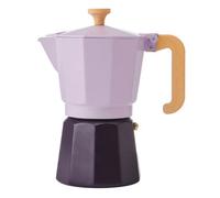 La Cafetière Espresso Pot 6 Cup Purple Colour Two Tone, Made From Aluminium, Compatible With Gas, Electric, Ceramic Hobs, Traditional Italian Espresso Pots, Easy-To-Clean, Handwash Only, 290ml