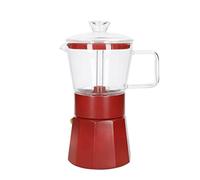 La Cafetière Verona Glass Espresso Maker, Red, 6 Cup, Gift Boxed