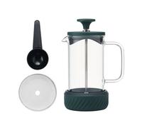 La Cafetière 'Zero' 3 Cup Green Cafetiere, Removable Base for Grounds, 350ml - Green - Glass